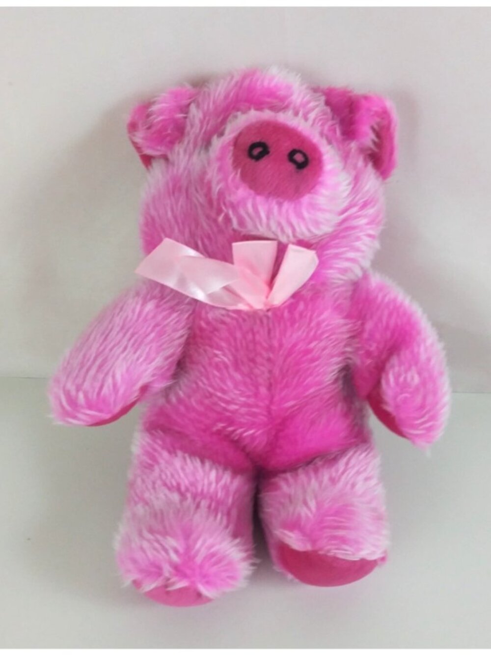 Sugar loaf Pink Pig Bow Tie Plush Stuffed Animal Toy 12"